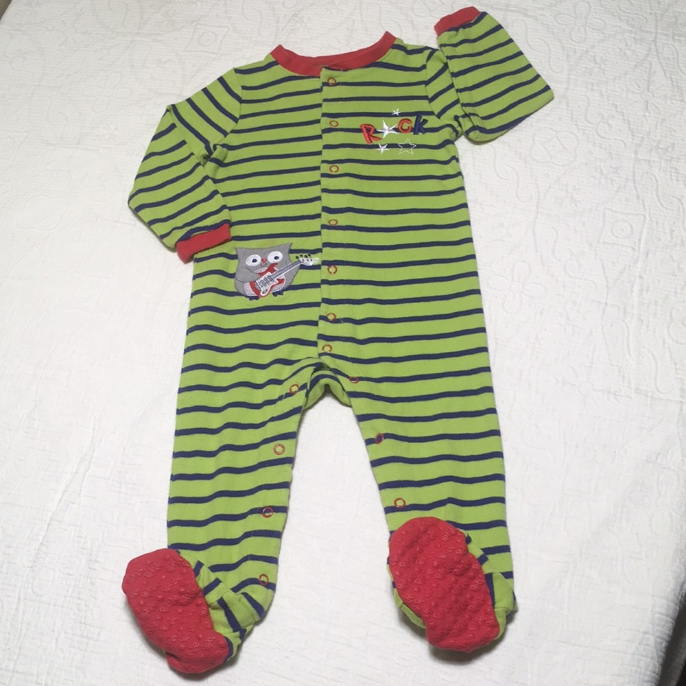 24m (3/$20) Striped Footie by Pekkle